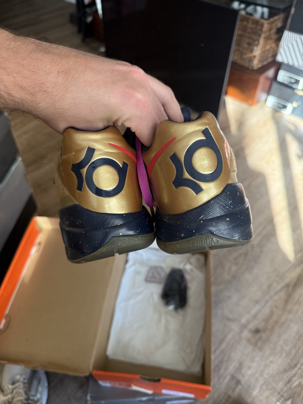 Size 9.5 - KD 4 Gold Medal London Olympics (SEPERATING)