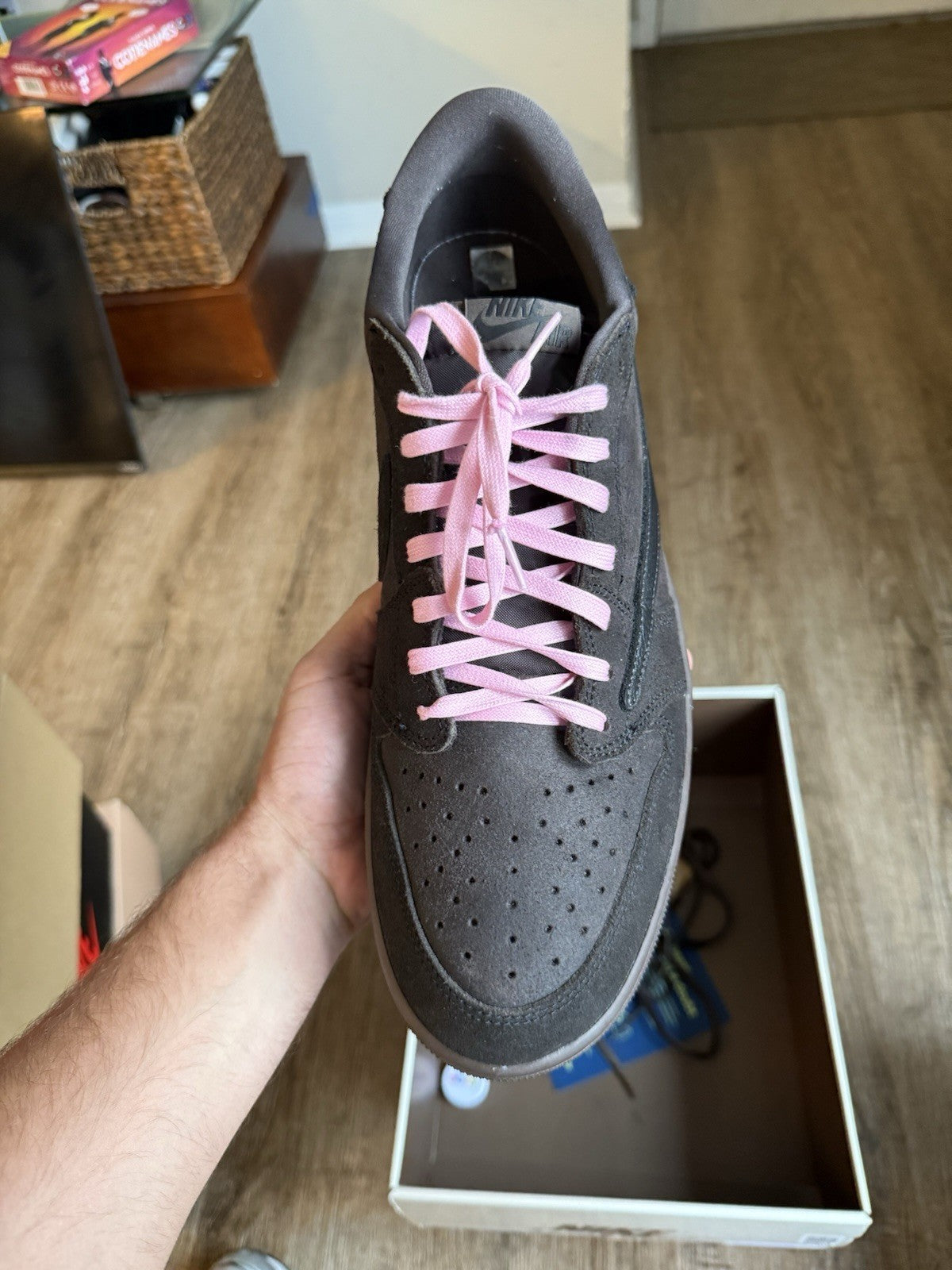 Size 15 - Travis Scott x Jordan 1 Low Velvet Brown