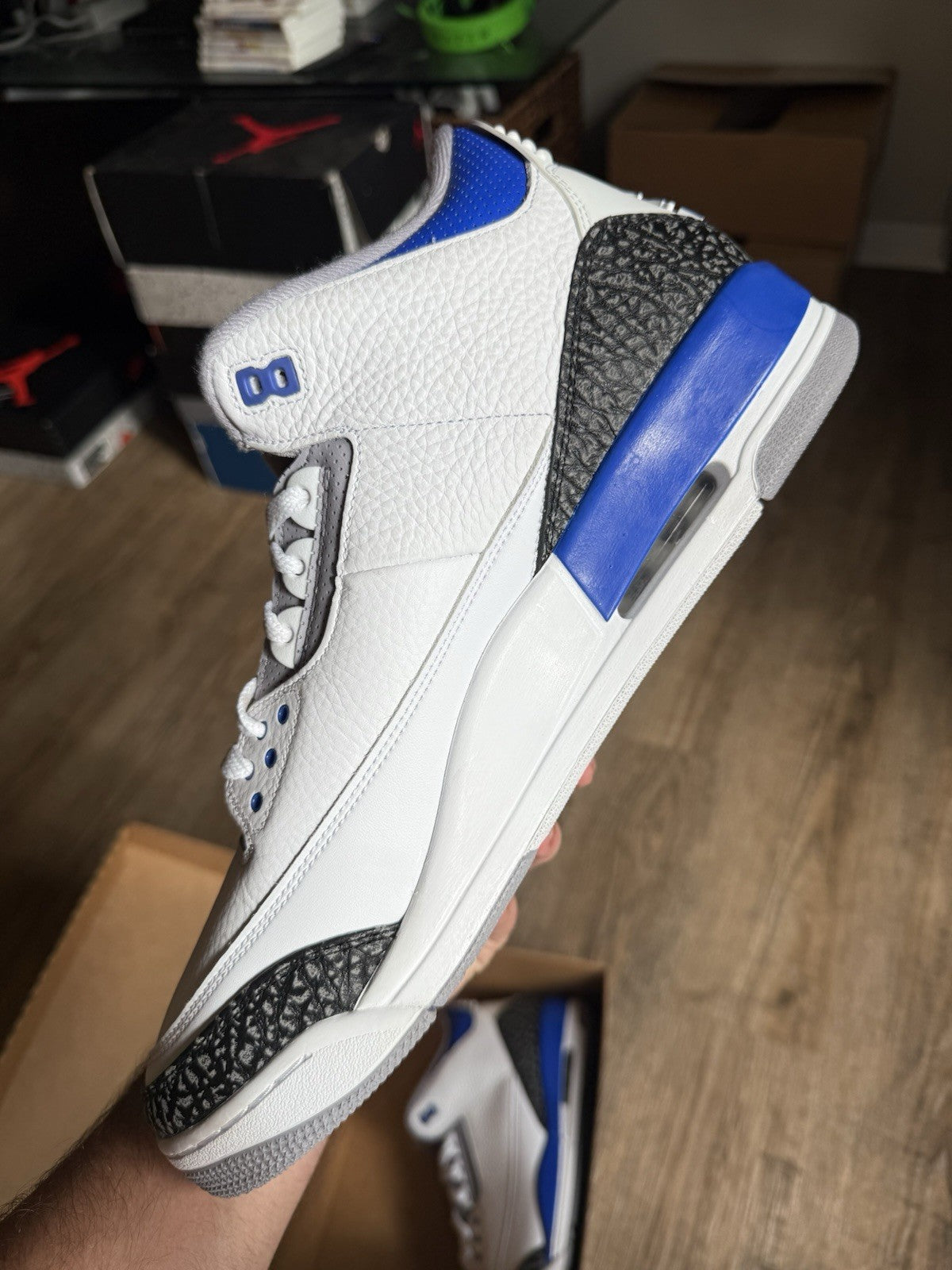 Size 14 - Jordan 3 Retro Mid Racer Blue (Brand New Replacement Box)