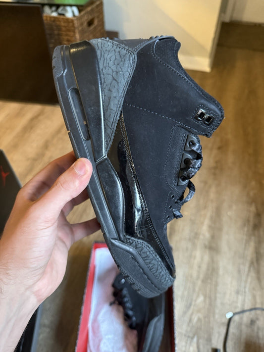 Size 9 - Jordan 3 Retro Black Cat (2025)