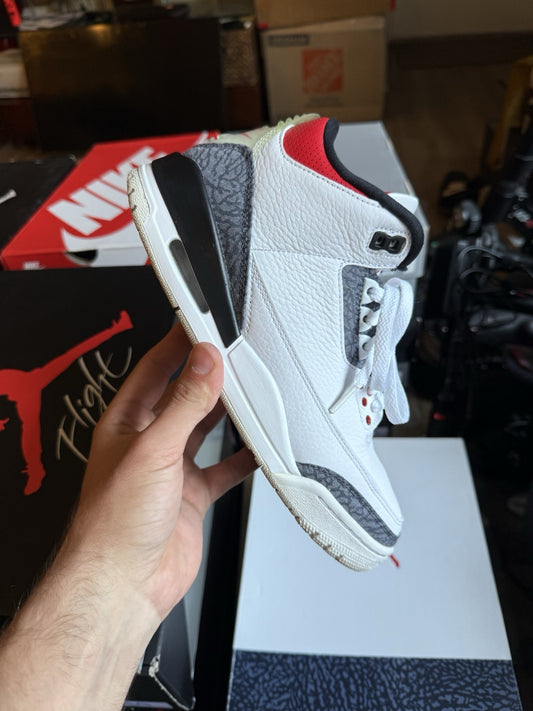 Size 8 - Jordan 3 Retro Fire Red Denim