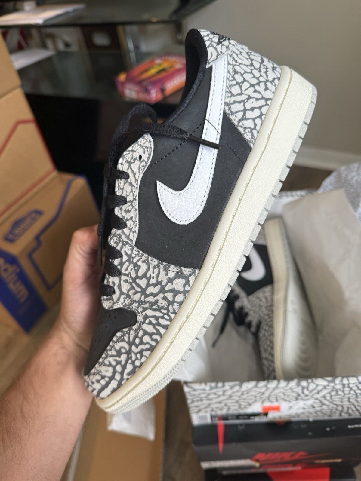 Size 7.5 - Jordan 1 Low Black Cement (BRAND NEW)
