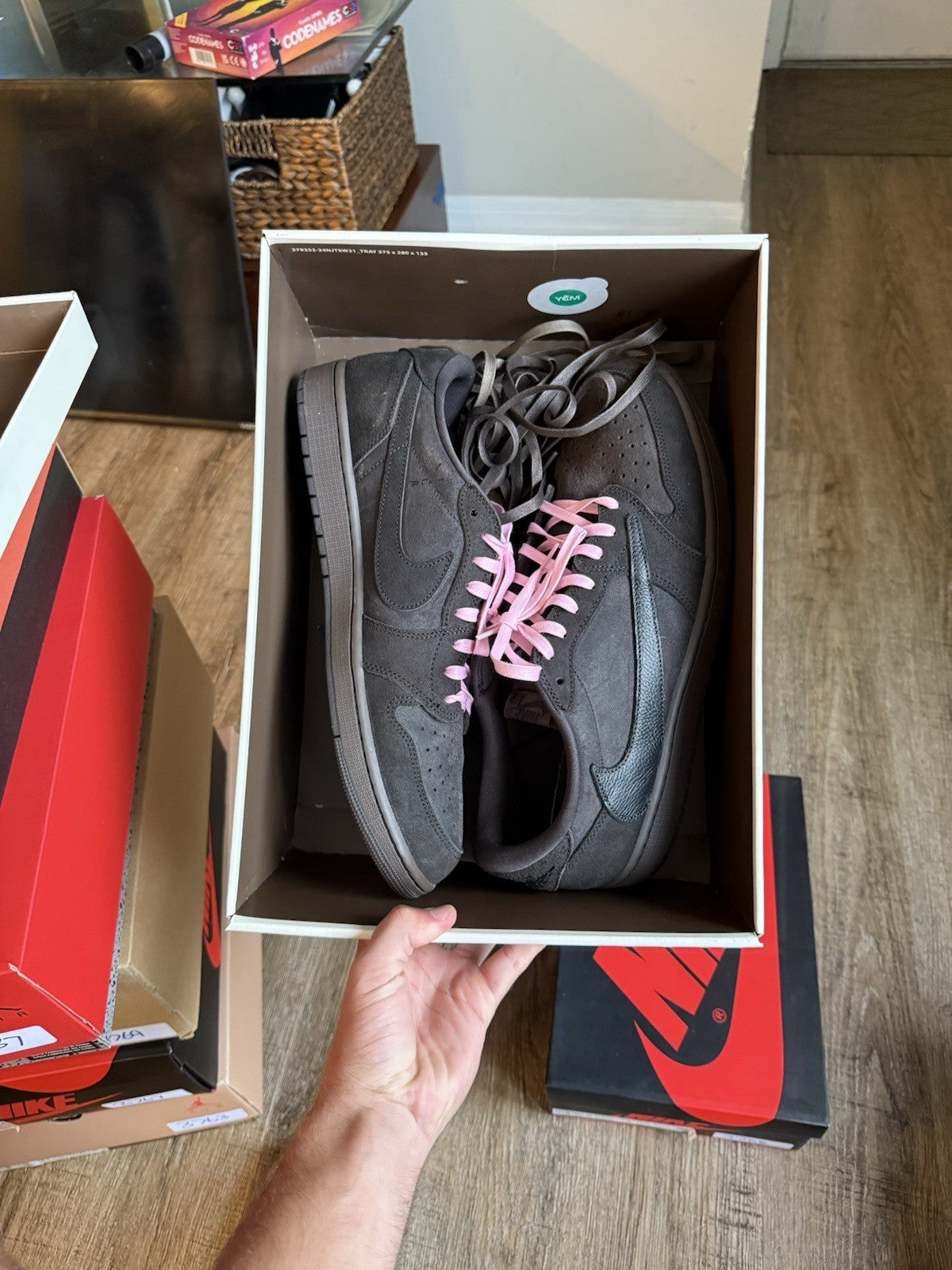 Size 15 - Travis Scott x Jordan 1 Low Velvet Brown