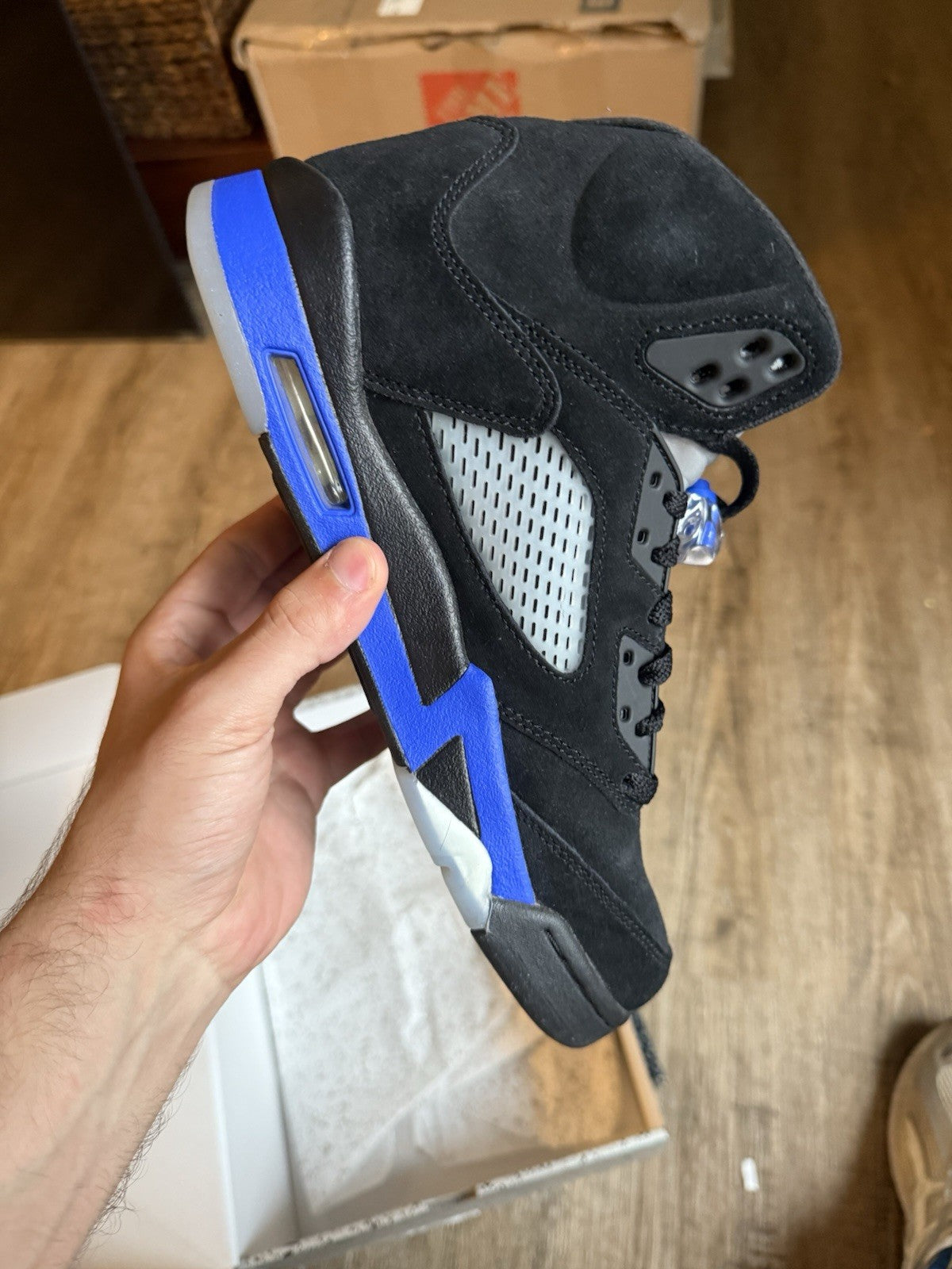 Size 8.5 - Jordan 5 Retro Mid Racer Blue