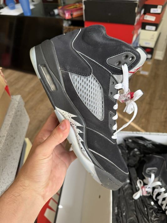 Size 10.5 - Jordan 5 Retro Black Metallic Reimagined