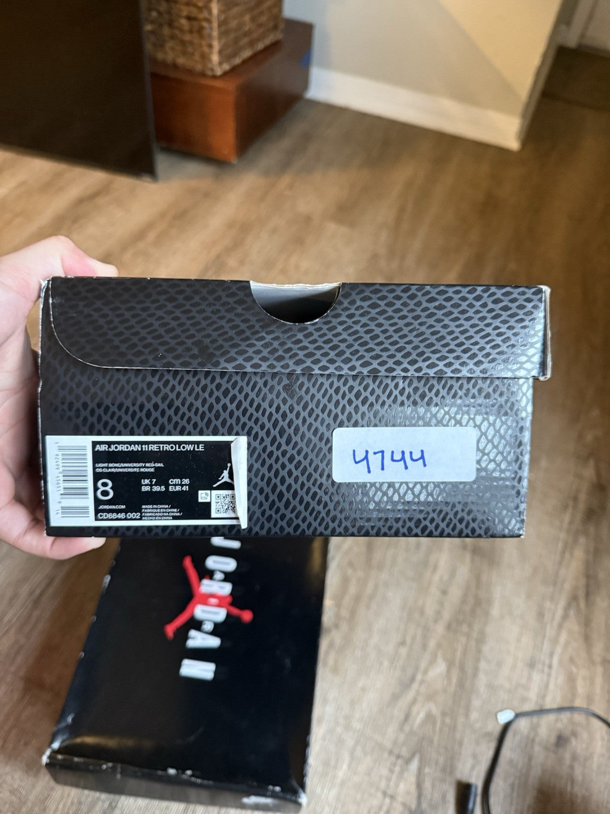 Size 8 - Jordan 11 Retro Low Light Bone Snakeskin