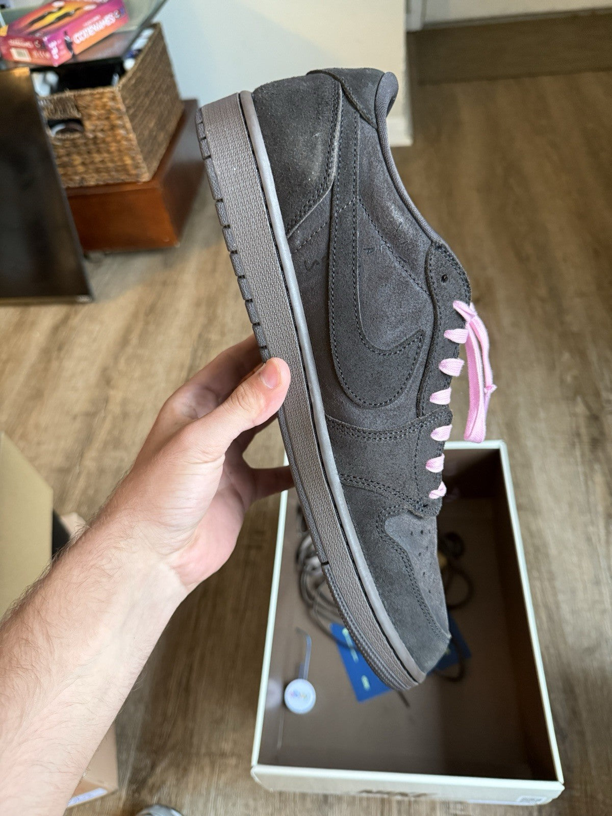 Size 15 - Travis Scott x Jordan 1 Low Velvet Brown