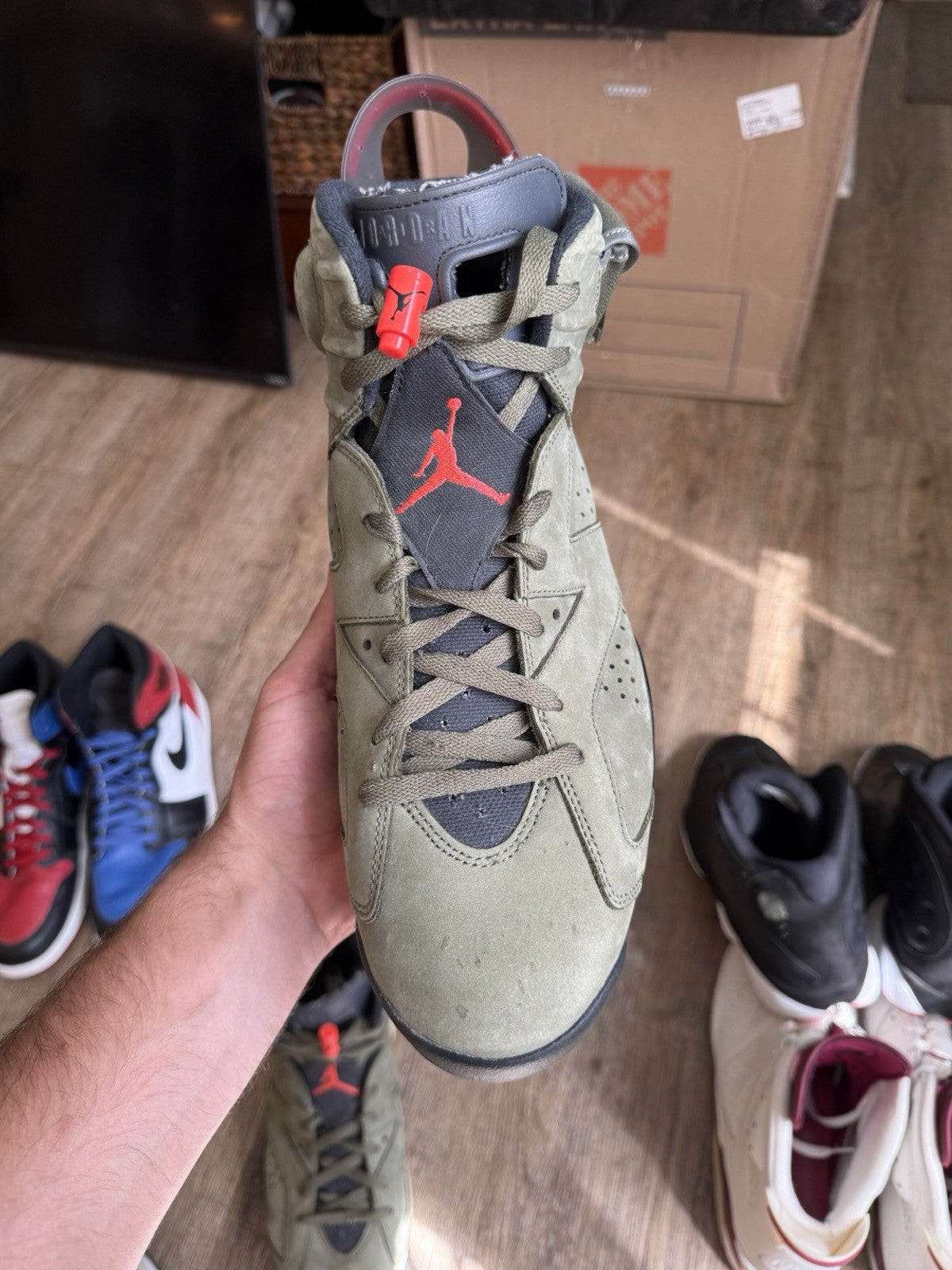 Size 14 - Jordan 6 Retro x Travis Scott Mid Olive