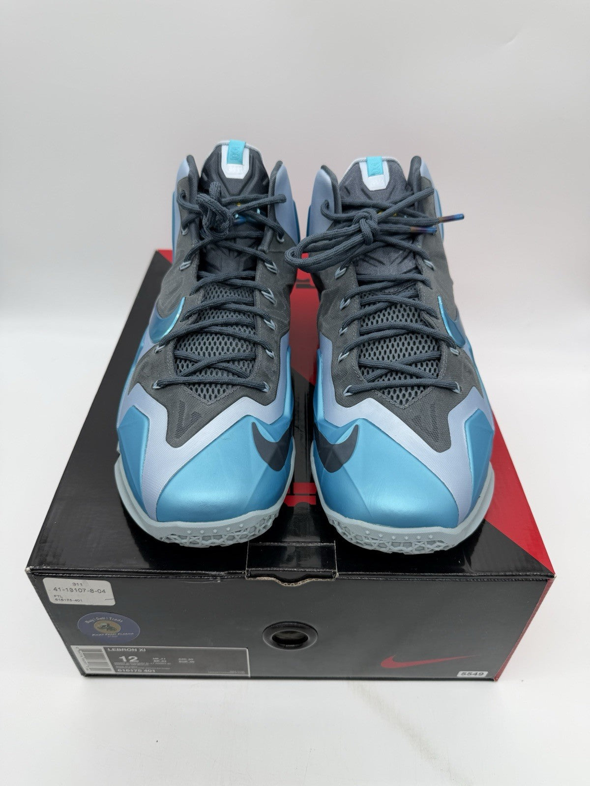 Size 12 - Nike LeBron 11 Armory Steel Gamma Blue 2013