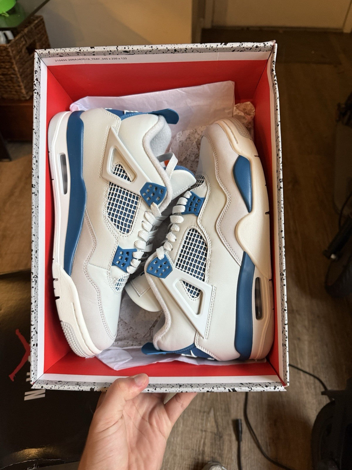 Size 9.5 - Jordan 4 Retro Military Blue (2024)