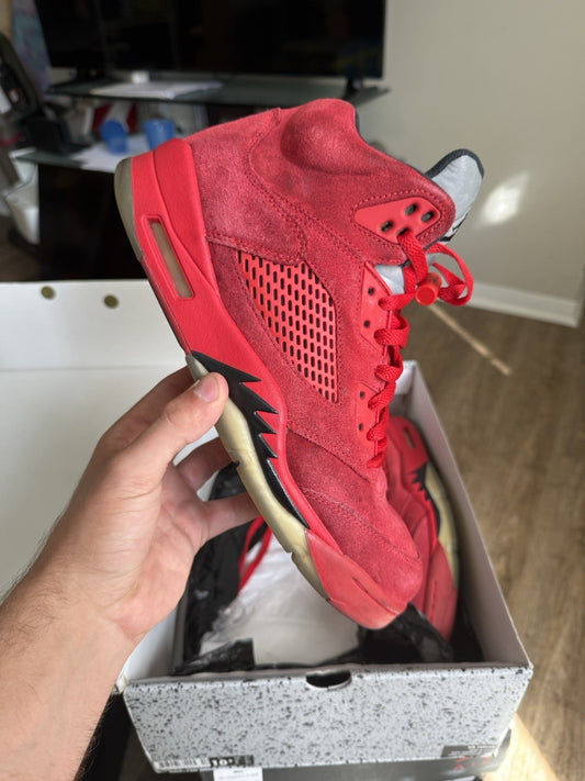 Size 10.5 - Air Jordan 5 Retro Red Suede