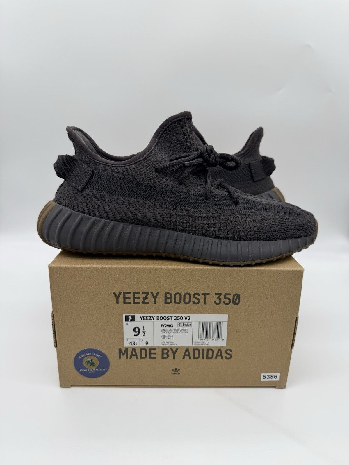 Size 9.5 - adidas Yeezy Boost 350 V2 Low Cinder Non Reflective