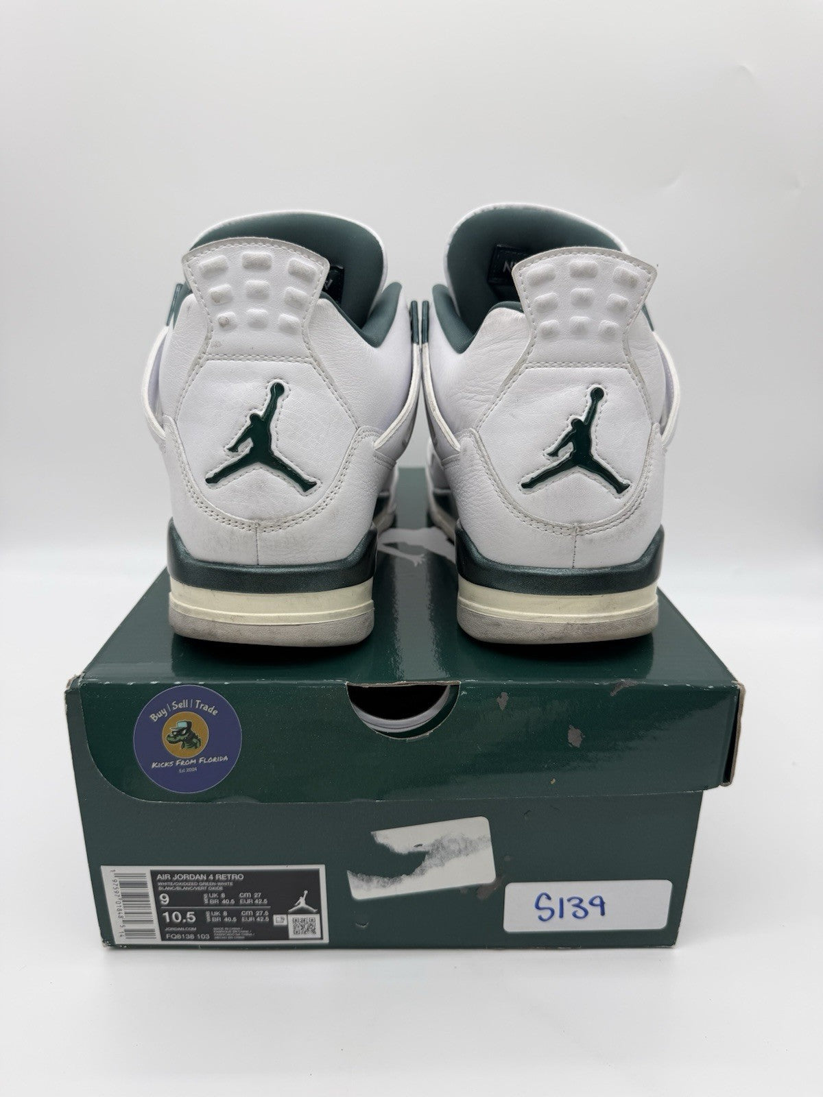Size 9 - Jordan 4 Retro Oxidized Green