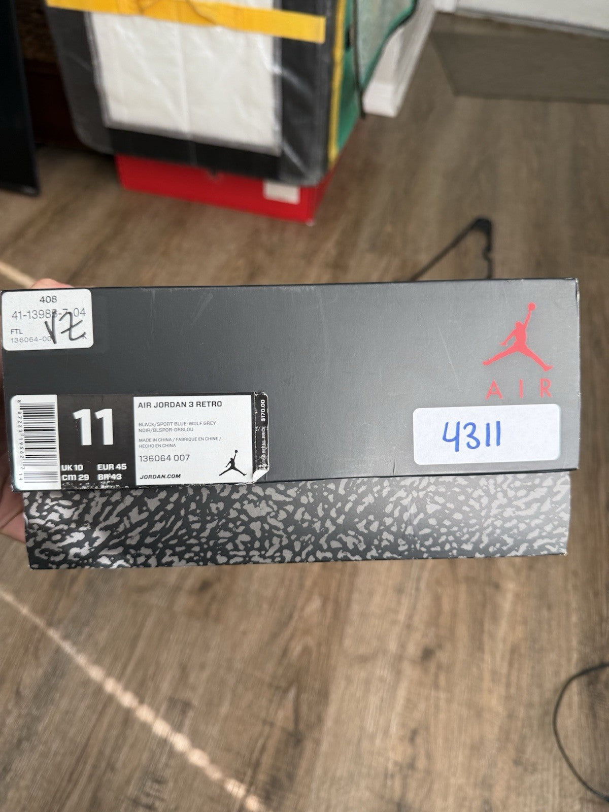 Size 11 - Jordan 3 Retro Sport Blue