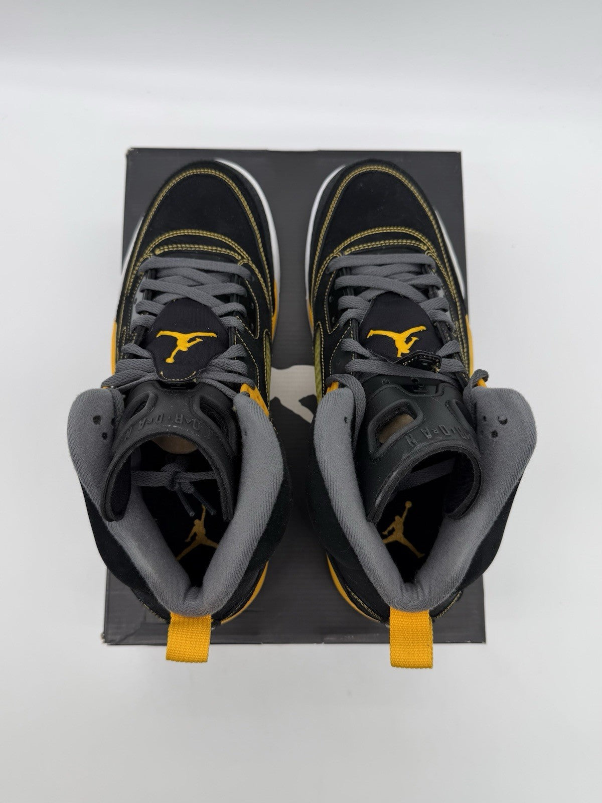 Size 12 - Jordan Spizike Black University Gold (Brand New)
