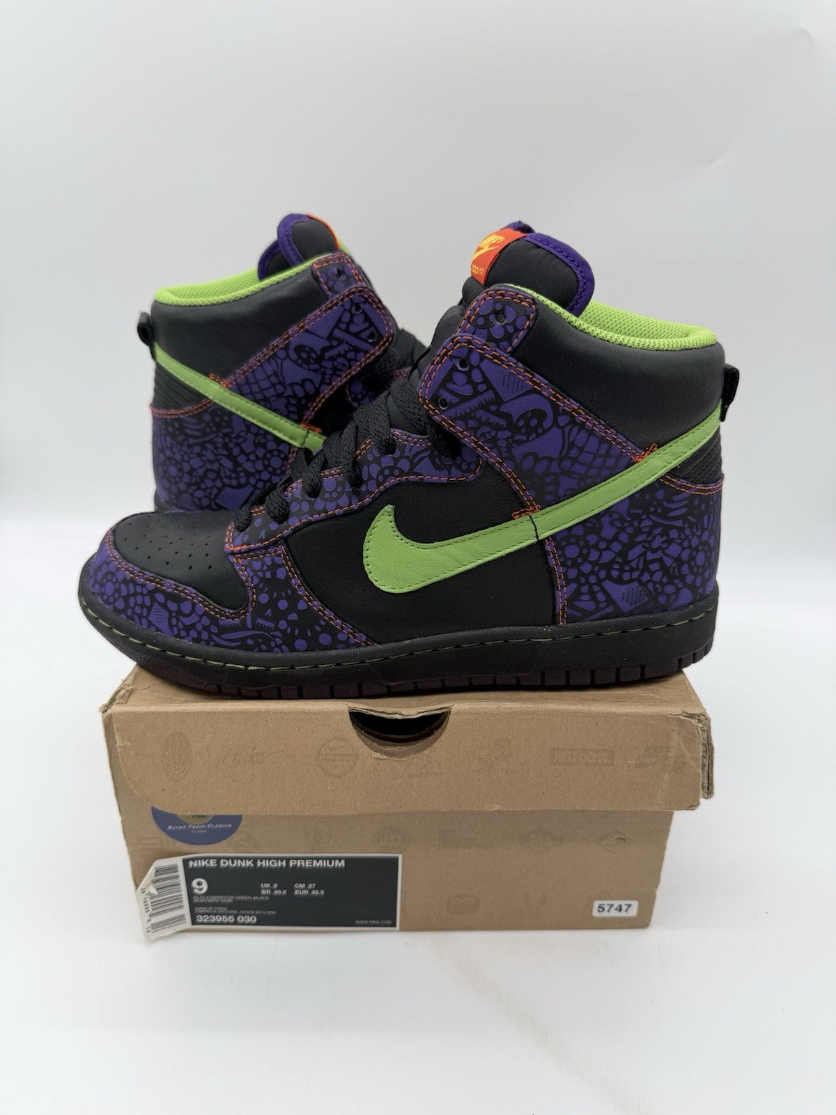 Size 9 - Nike Dunk High Day of the Dead (Brand New)