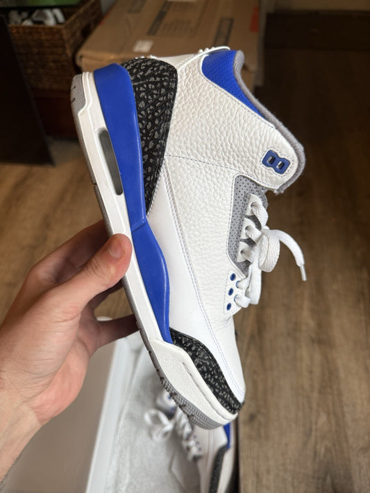 Size 10.5 - Jordan 3 Retro Mid Racer Blue