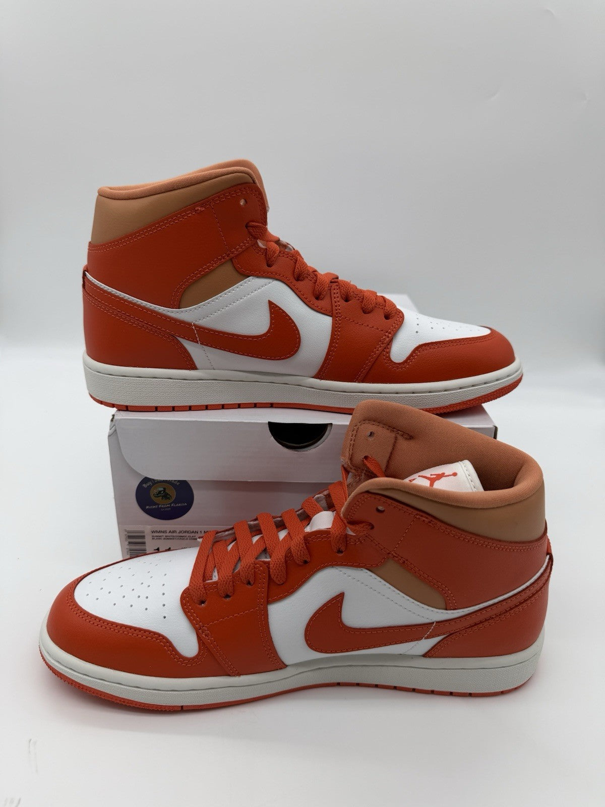 Size 9.5M/11W - Jordan 1 Mid Cosmic Clay W (Brand New)