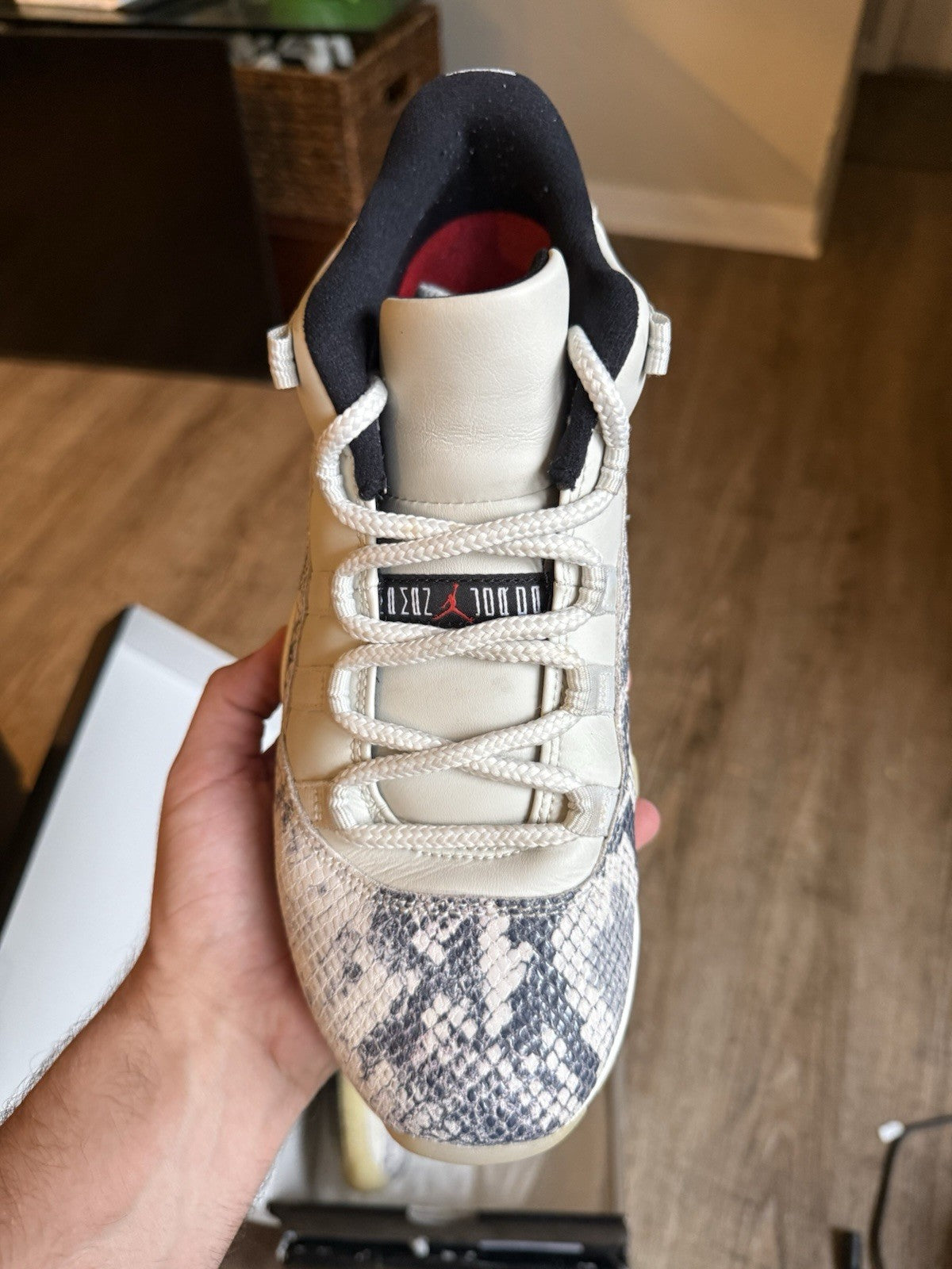 Size 8 - Jordan 11 Retro Low Light Bone Snakeskin