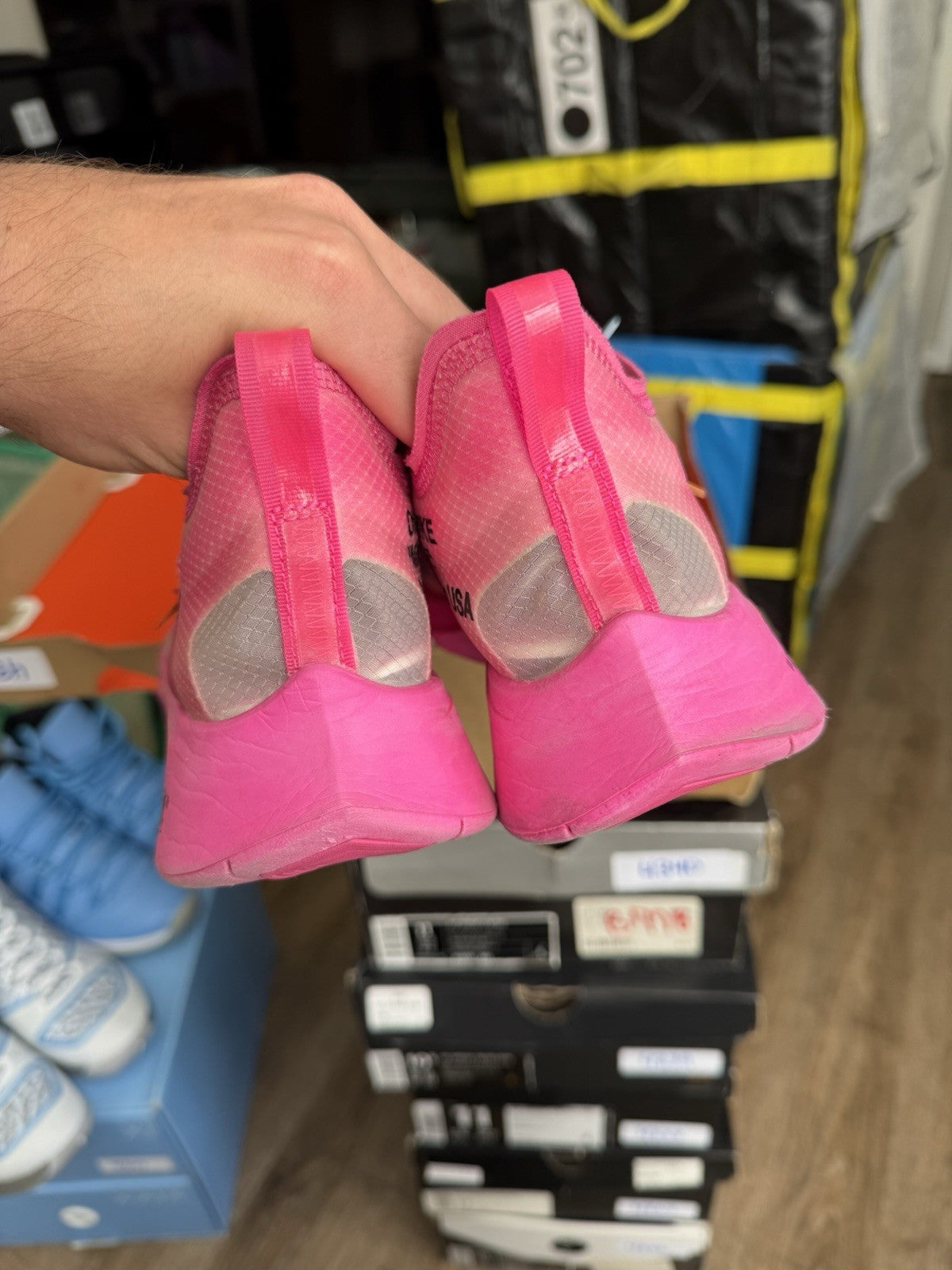 Size 11 - Nike Off-White x Zoom Fly SP Pink