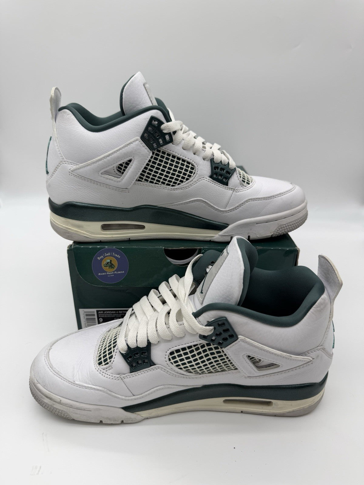 Size 9 - Jordan 4 Retro Oxidized Green