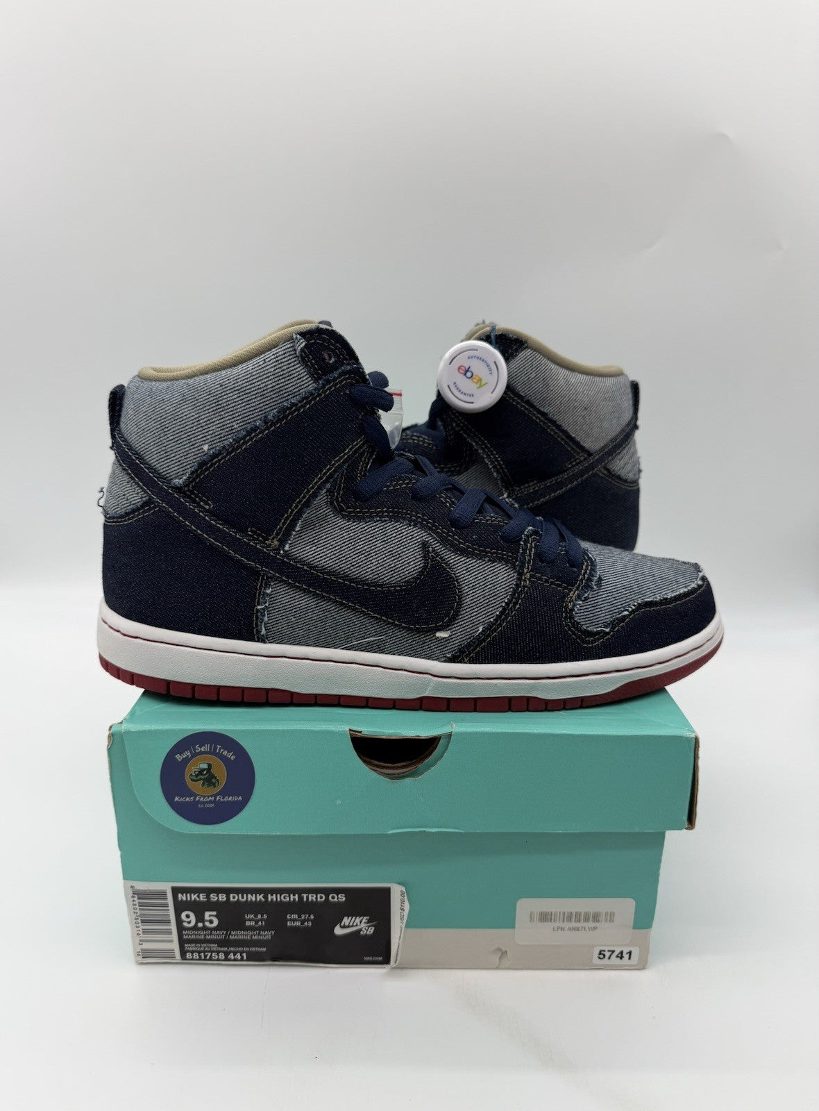 Size 9.5 - Nike SB Dunk High Reese Forbes Denim (Brand New)