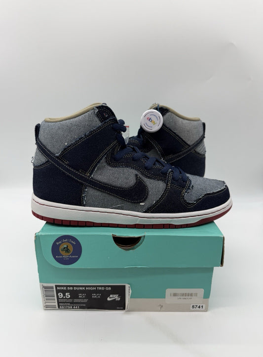 Size 9.5 - Nike SB Dunk High Reese Forbes Denim (Brand New)