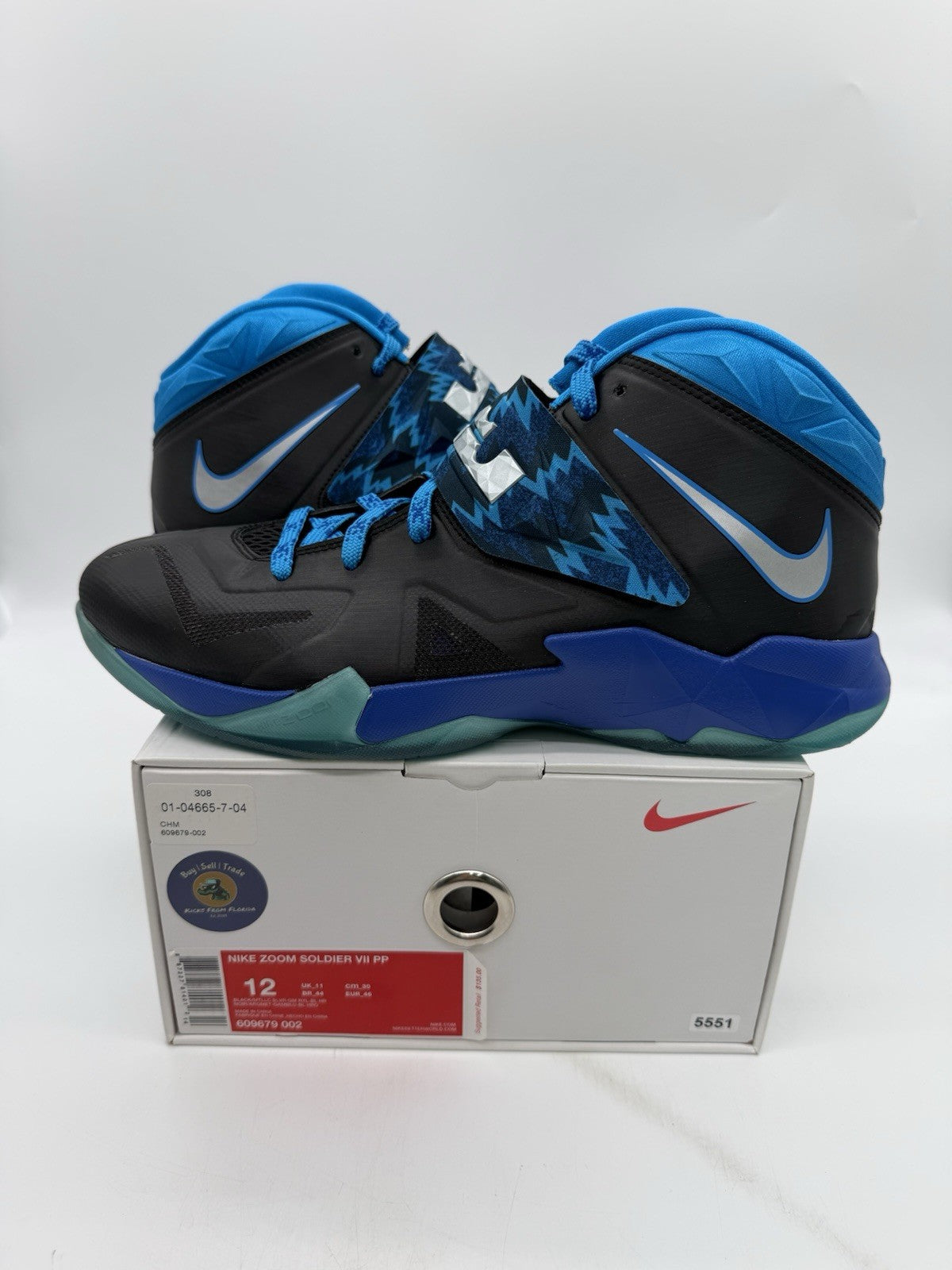 Size 12 - Nike Lebron Zoom Soldier 7 VII PP Blue (Brand New)