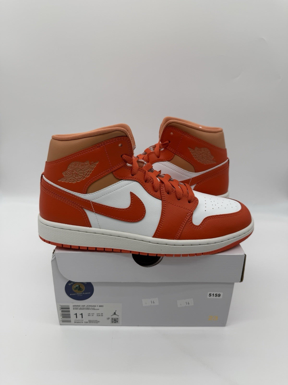 Size 9.5M/11W - Jordan 1 Mid Cosmic Clay W (Brand New)