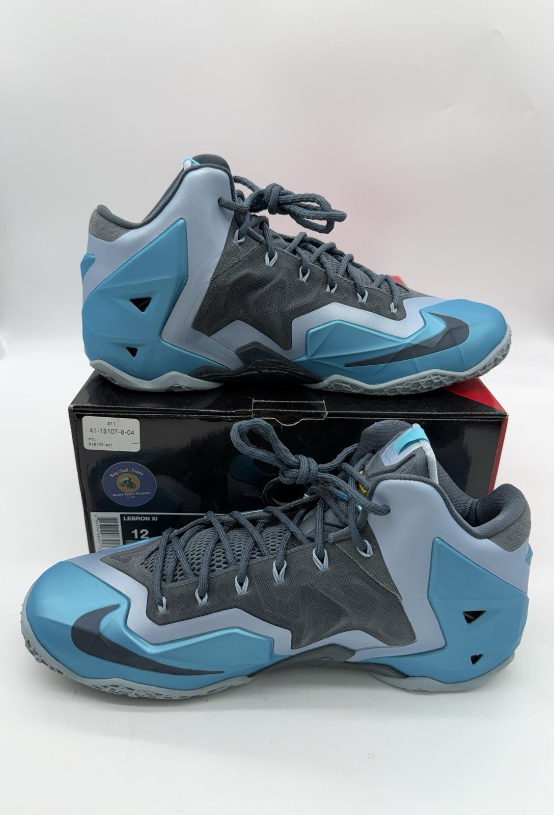 Size 12 - Nike LeBron 11 Armory Steel Gamma Blue 2013