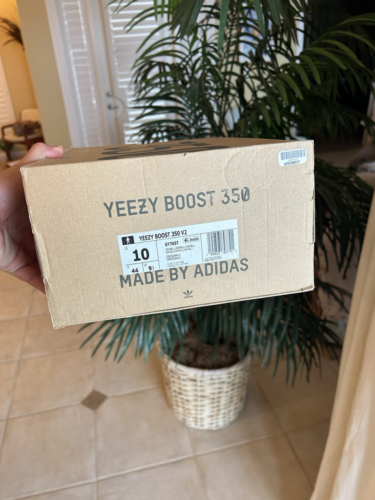 Size 10 - Adidas Yeezy Boost 350 V2 Ash Blue