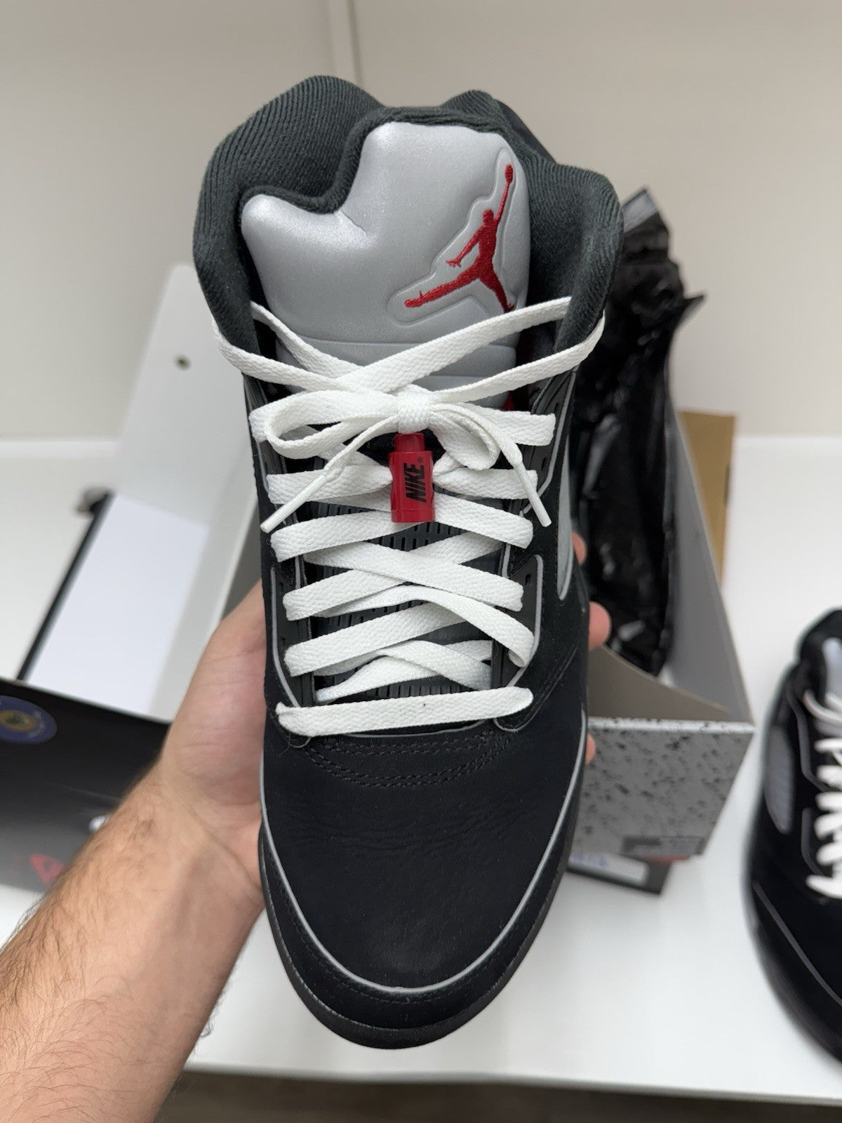 Size 9 - Jordan 5 Retro OG Black Metallic Reimagined