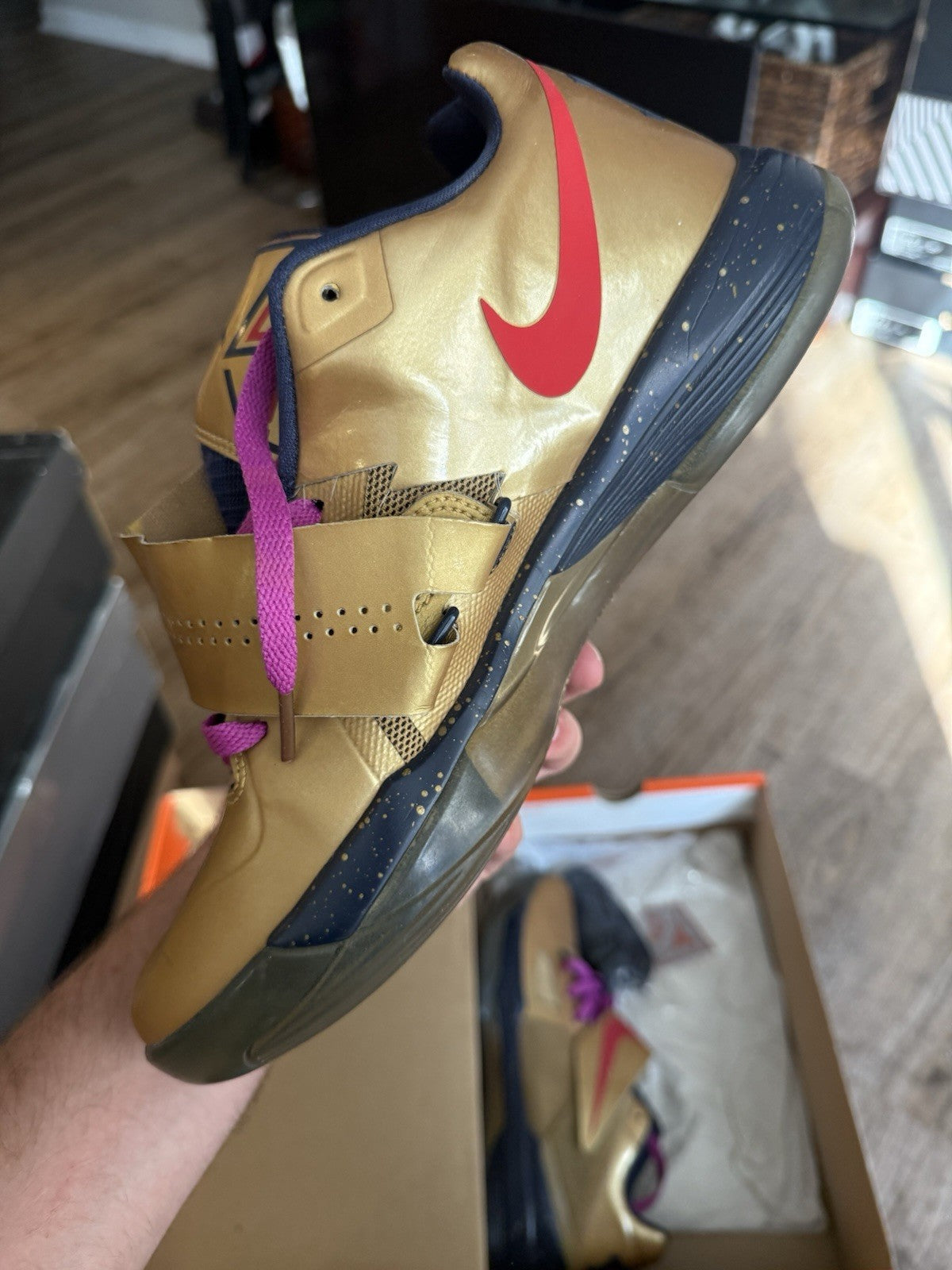 Size 9.5 - KD 4 Gold Medal London Olympics (SEPERATING)