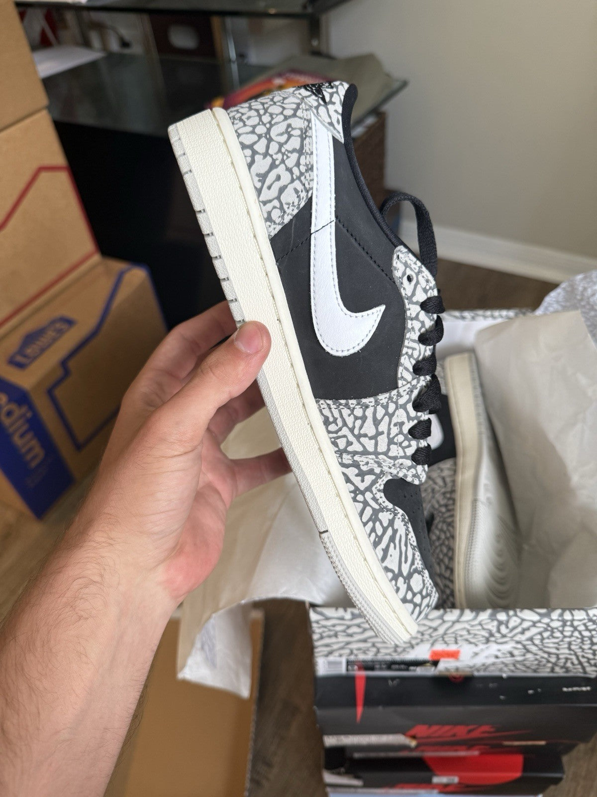 Size 7.5 - Jordan 1 Low Black Cement (BRAND NEW)