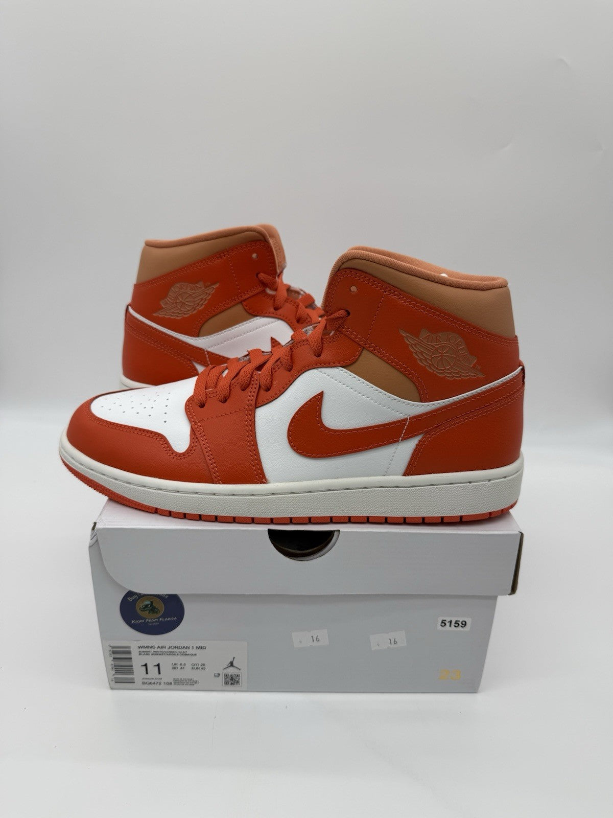 Size 9.5M/11W - Jordan 1 Mid Cosmic Clay W (Brand New)