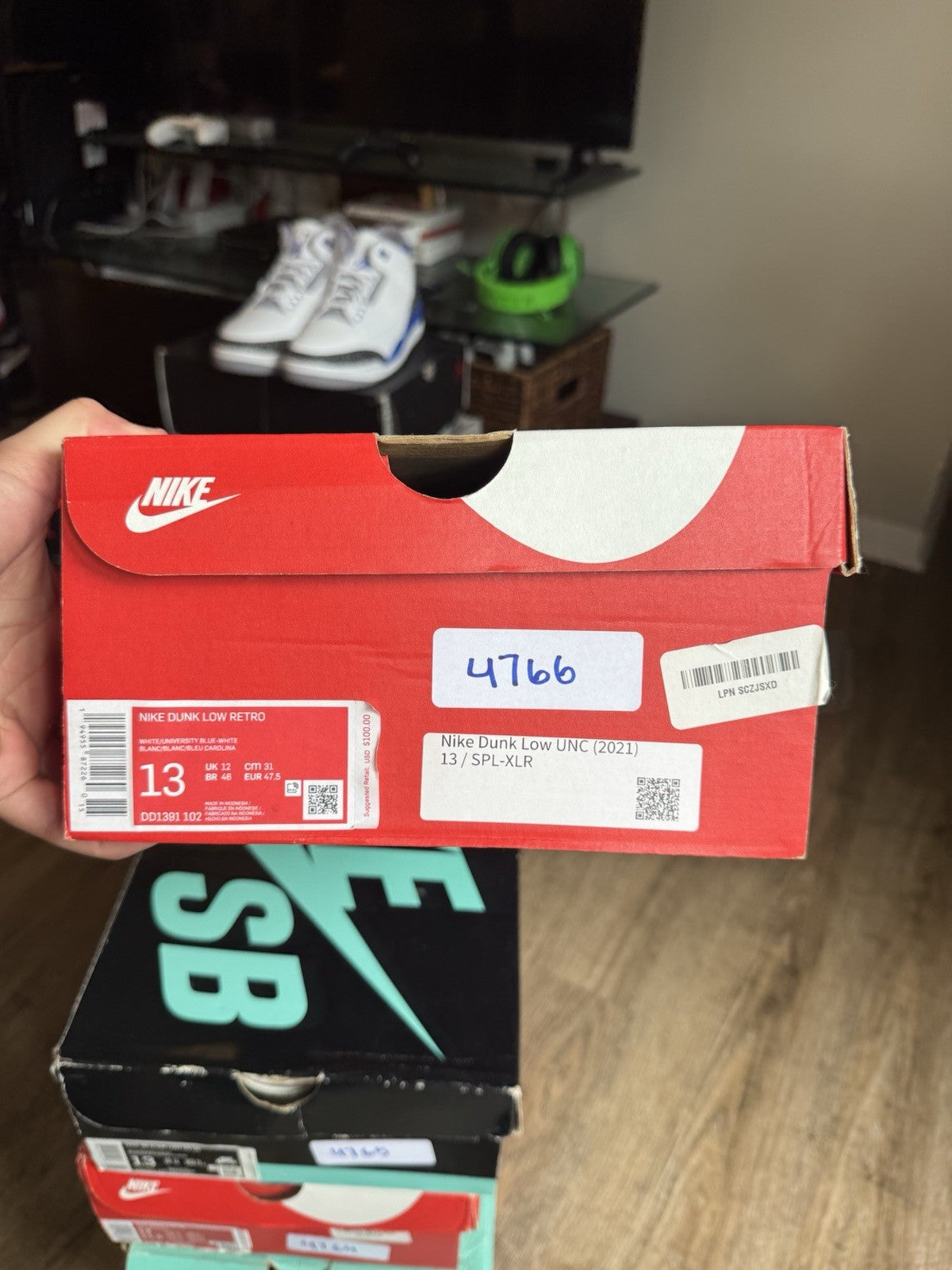 Size 13 - Nike Dunk Low UNC University Blue