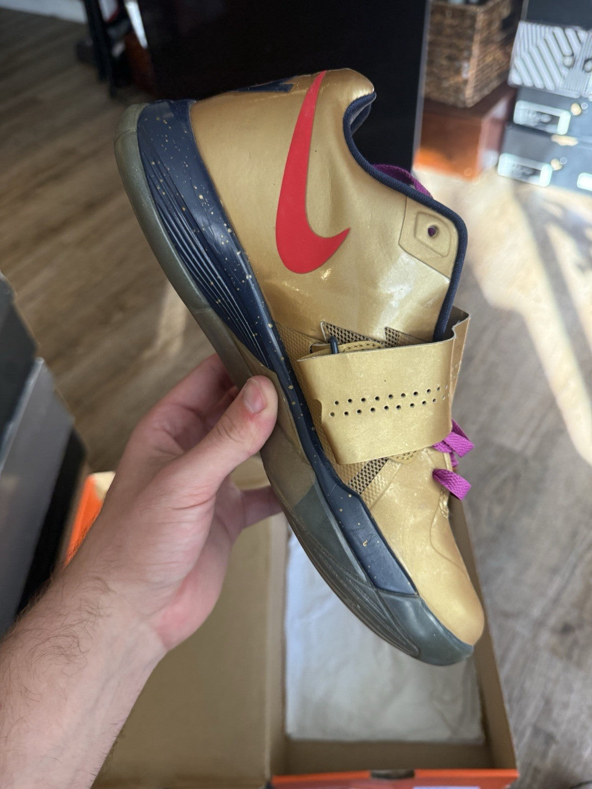 Size 9.5 - KD 4 Gold Medal London Olympics (SEPERATING)