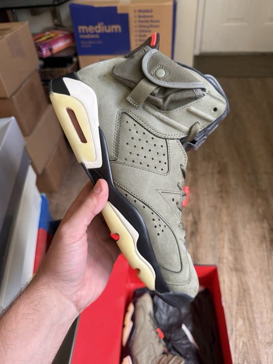 Size 11 - Jordan 6 Retro x Travis Scott Olive