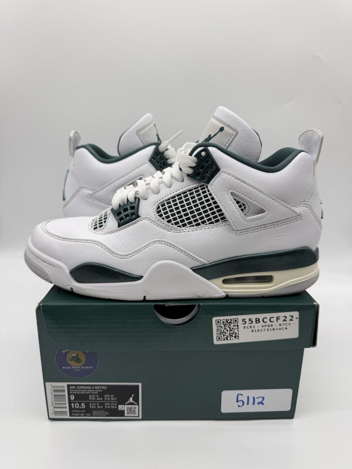 Size 9 - Jordan 4 Retro Oxidized Green