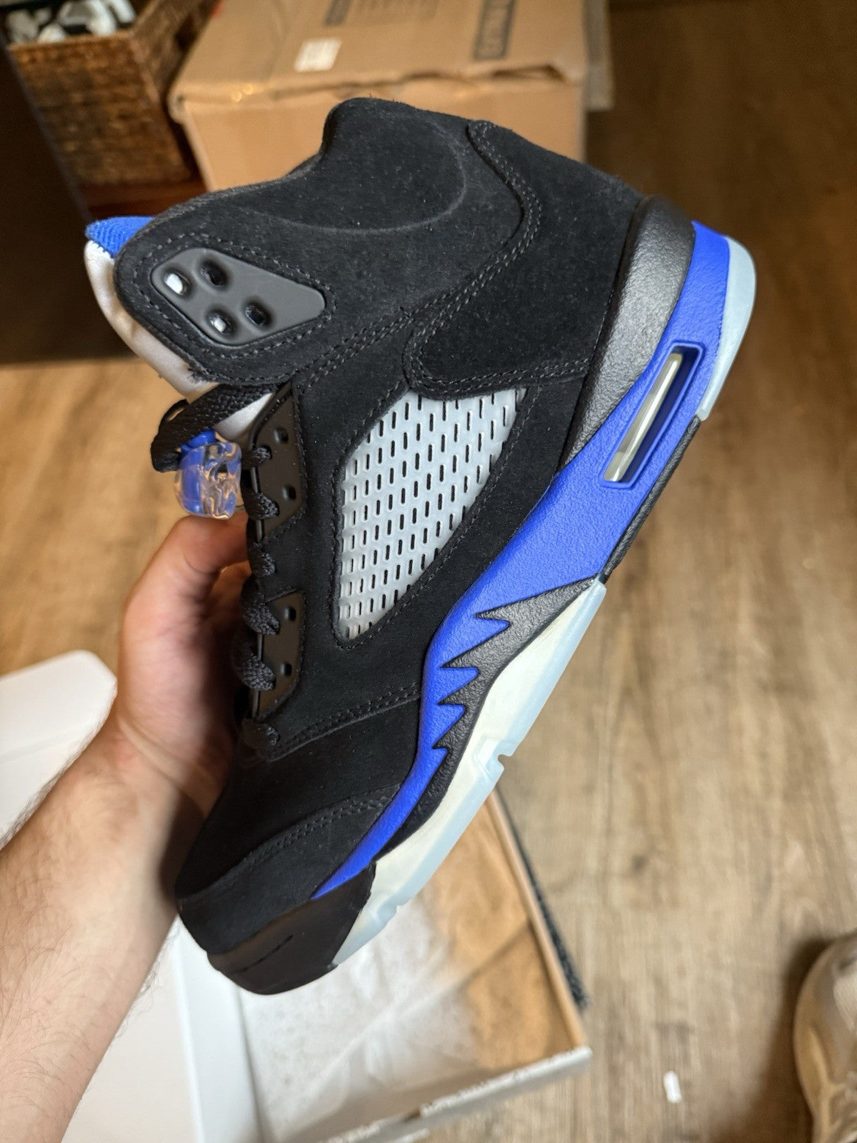 Size 8.5 - Jordan 5 Retro Mid Racer Blue