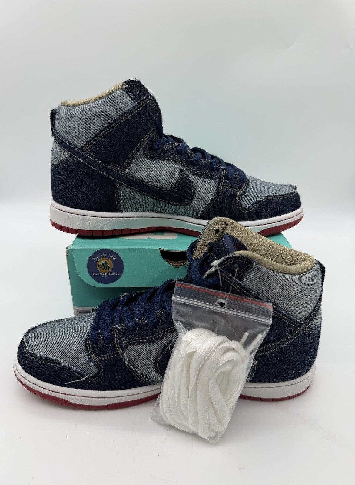 Size 9.5 - Nike SB Dunk High Reese Forbes Denim (Brand New)