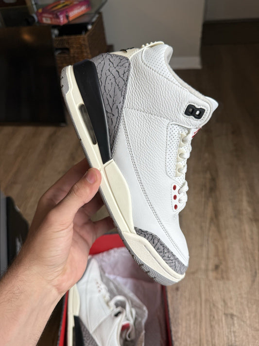 Size 8 - Jordan 3 Retro White Cement Reimagined