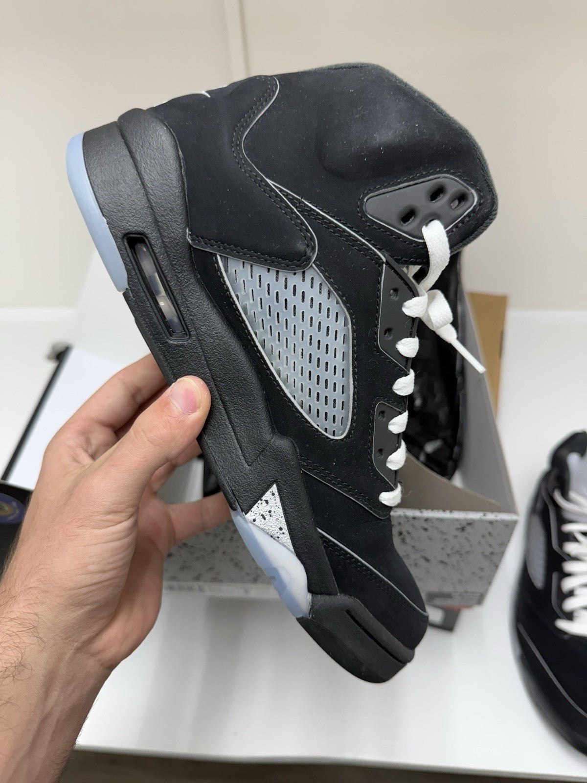 Size 9 - Jordan 5 Retro OG Black Metallic Reimagined