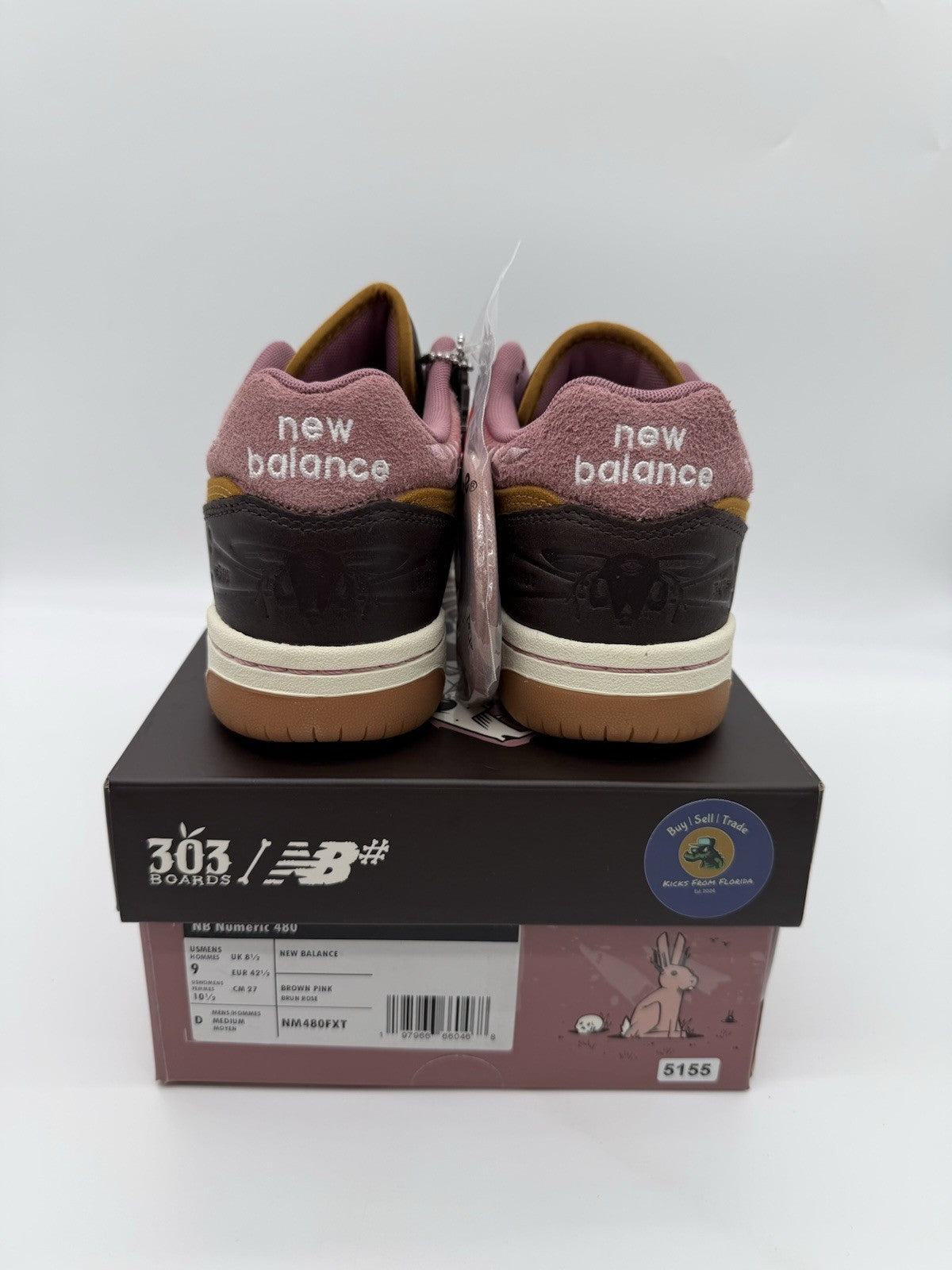 Size 9 - New Balance 303 Boards x Jeremy Fish x Numeric 480 Pink (BRAND NEW)