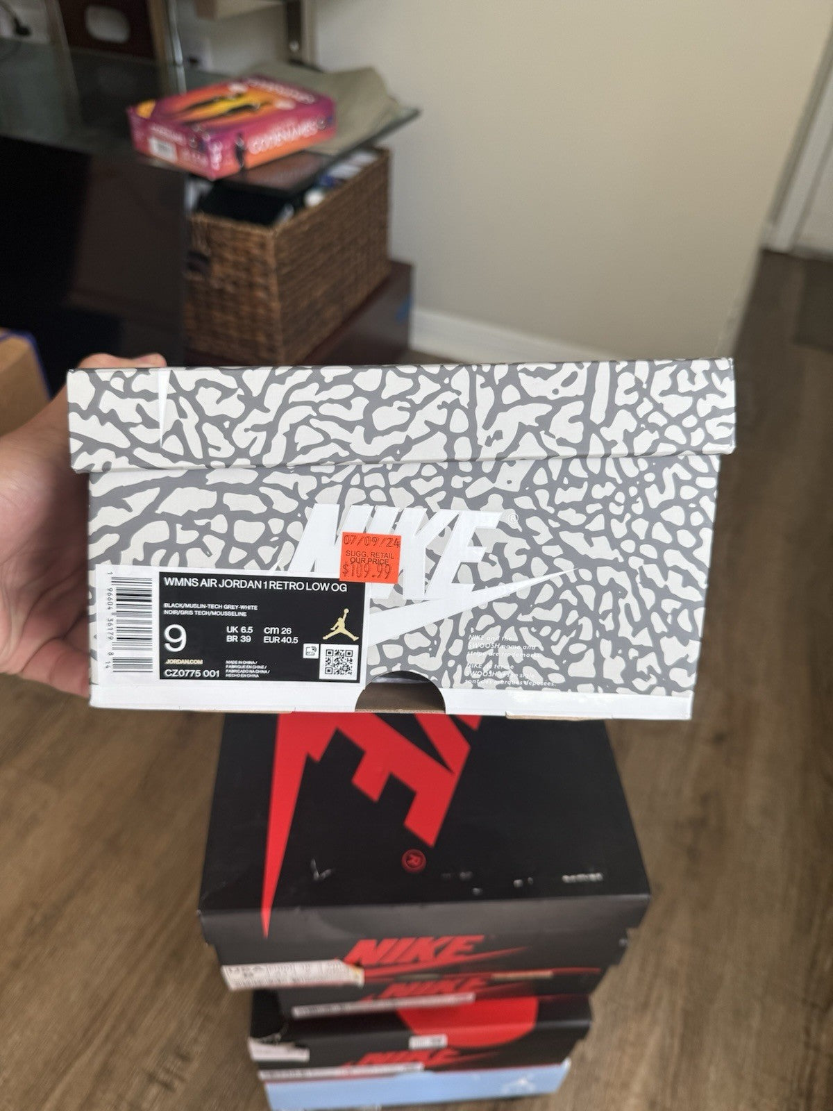 Size 7.5 - Jordan 1 Low Black Cement (BRAND NEW)