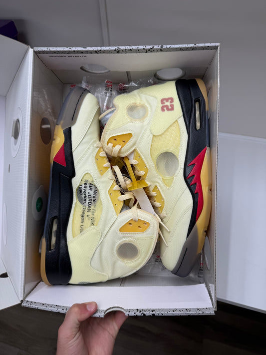 Size 13 - Jordan 5 Off White Sail (Brand New)